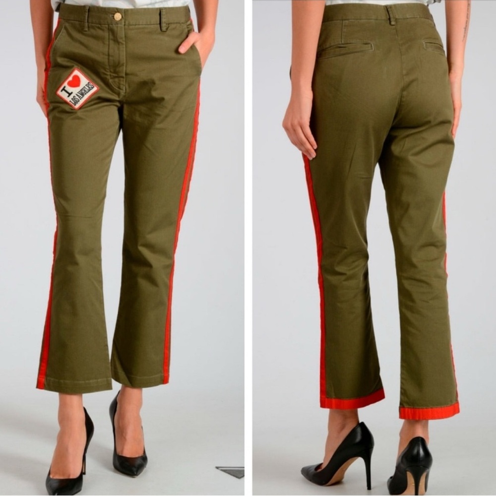 History Repeats I ❤️ Los Angeles Patchwork Military Style  Cropped Pants Size 48